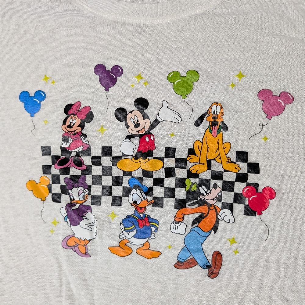 Disney World Medium Boxy Crop Top Custom Shirt Disneyland Mickey Minnie Mouse